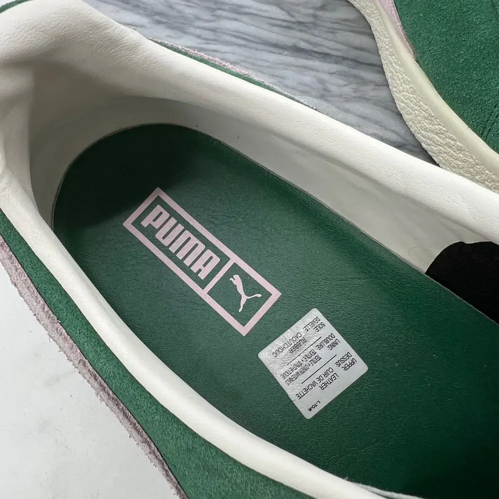 Puma Mens 13 Shoe Green Suede Clyde OG Lace Up Low Top Sneaker Retro 391962-10